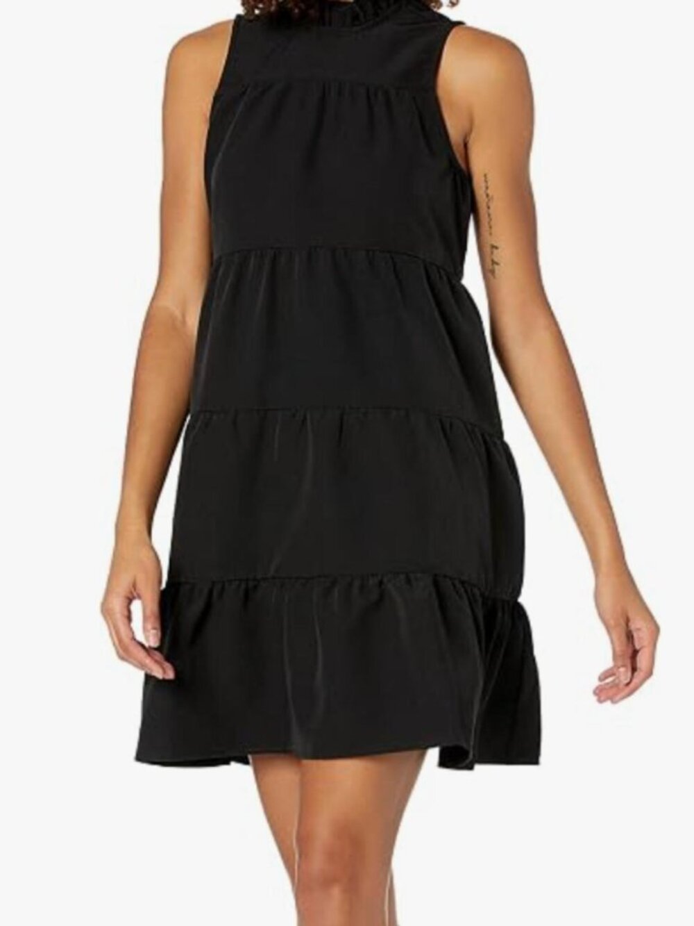 NWOT- Mud Pie Women's NAT Bow Tie Dress - Black - SIZE L